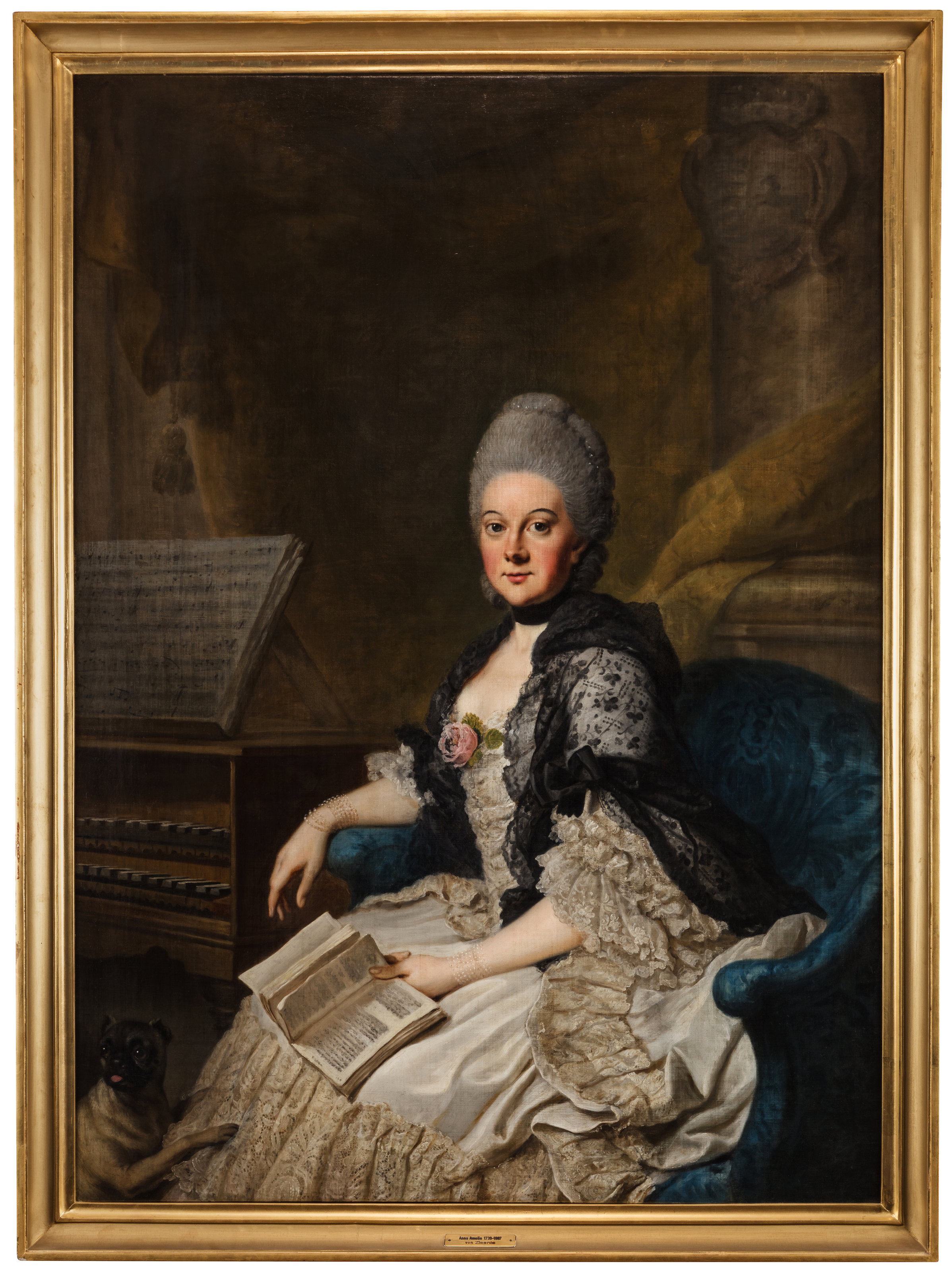 Johann Georg Ziesenis: Porträt Herzogin Anna Amalia von Sachsen-Weimar-Eisenach, um 1769