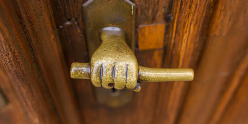 Goethe-Nationalmuseum Goethes Wohnhaus: Detailaufnahme des Türgriffs